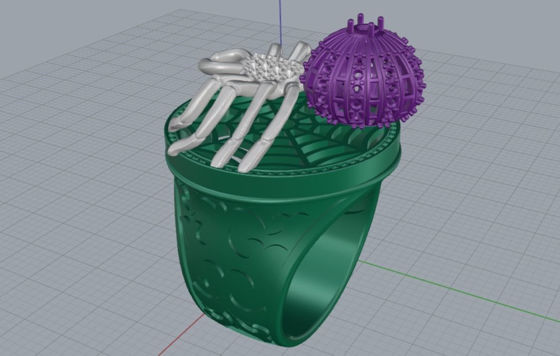 Ring spider 3D print model_11