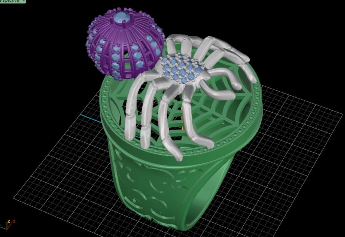 Ring spider 3D print model_16