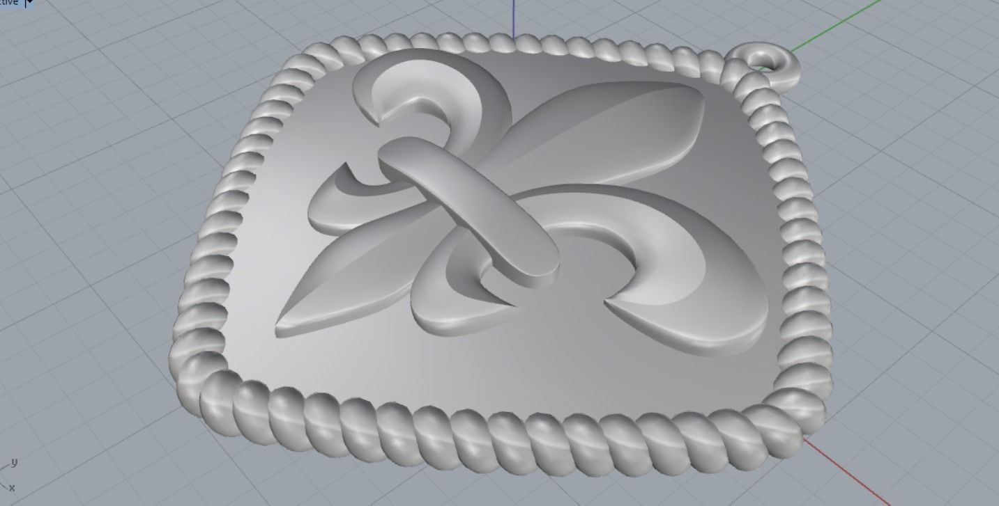 Pendant Lily 3D print model_13