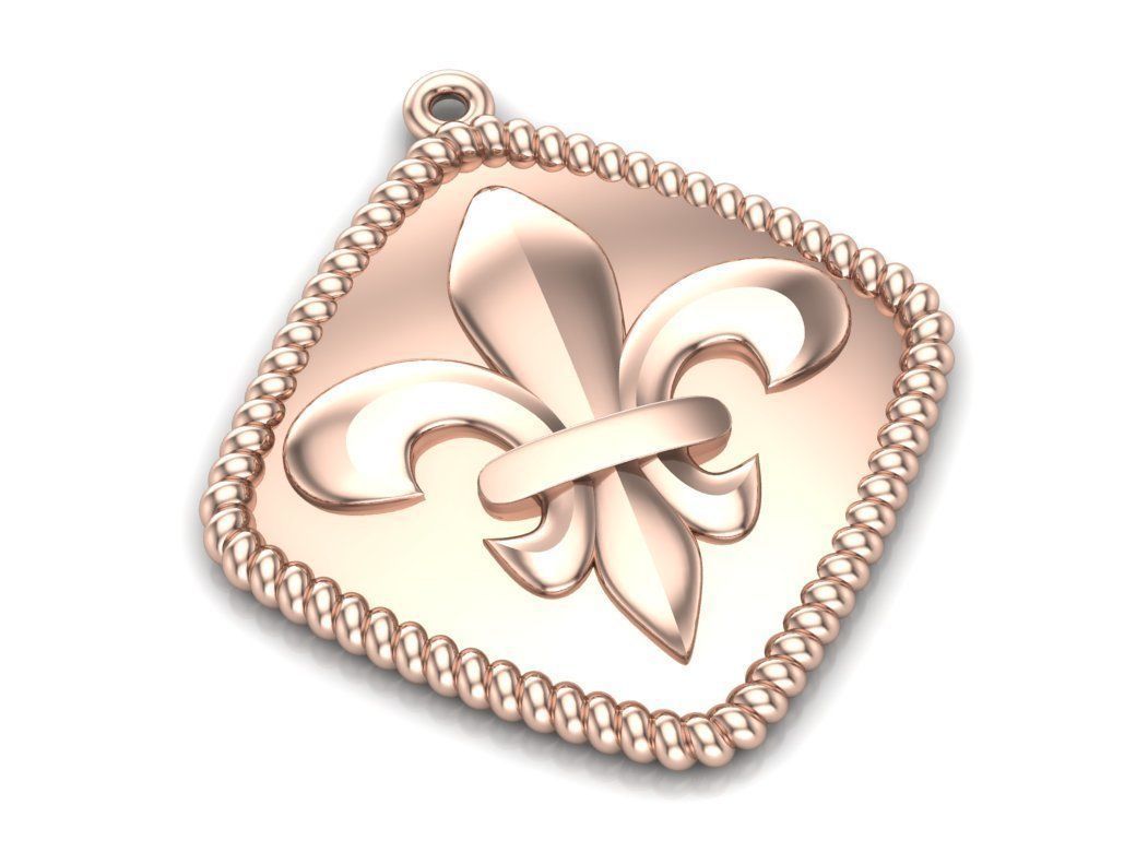 Pendant Lily 3D print model_4