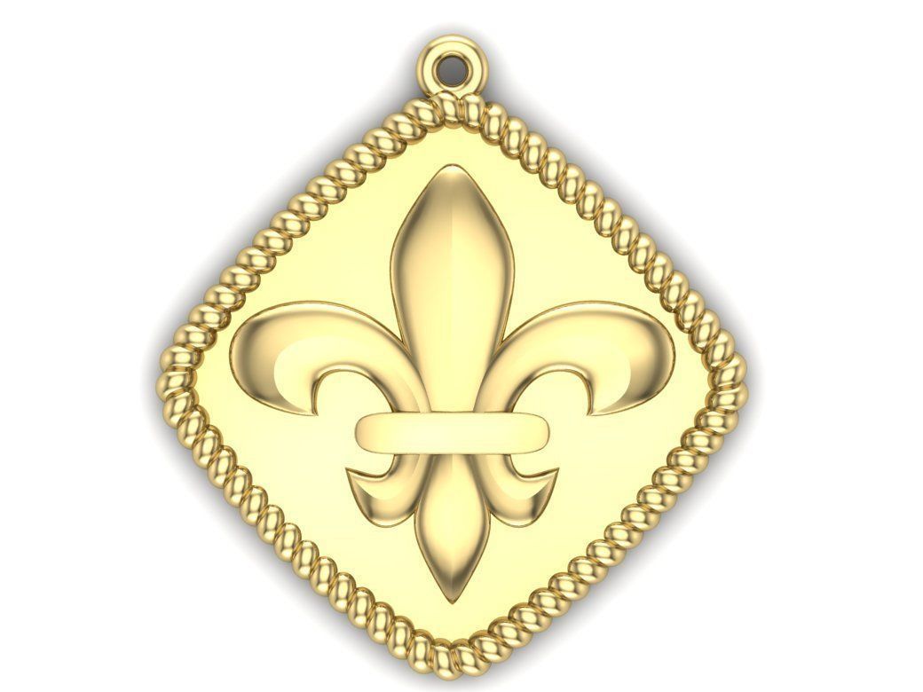 Pendant Lily 3D print model_8