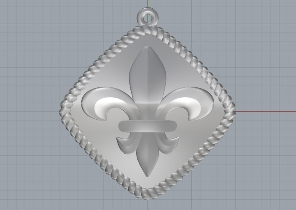 Pendant Lily 3D print model_11