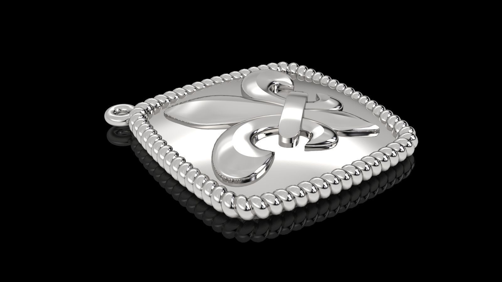 Pendant Lily 3D print model_3