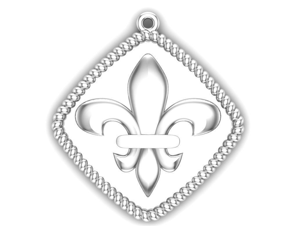 Pendant Lily 3D print model_7