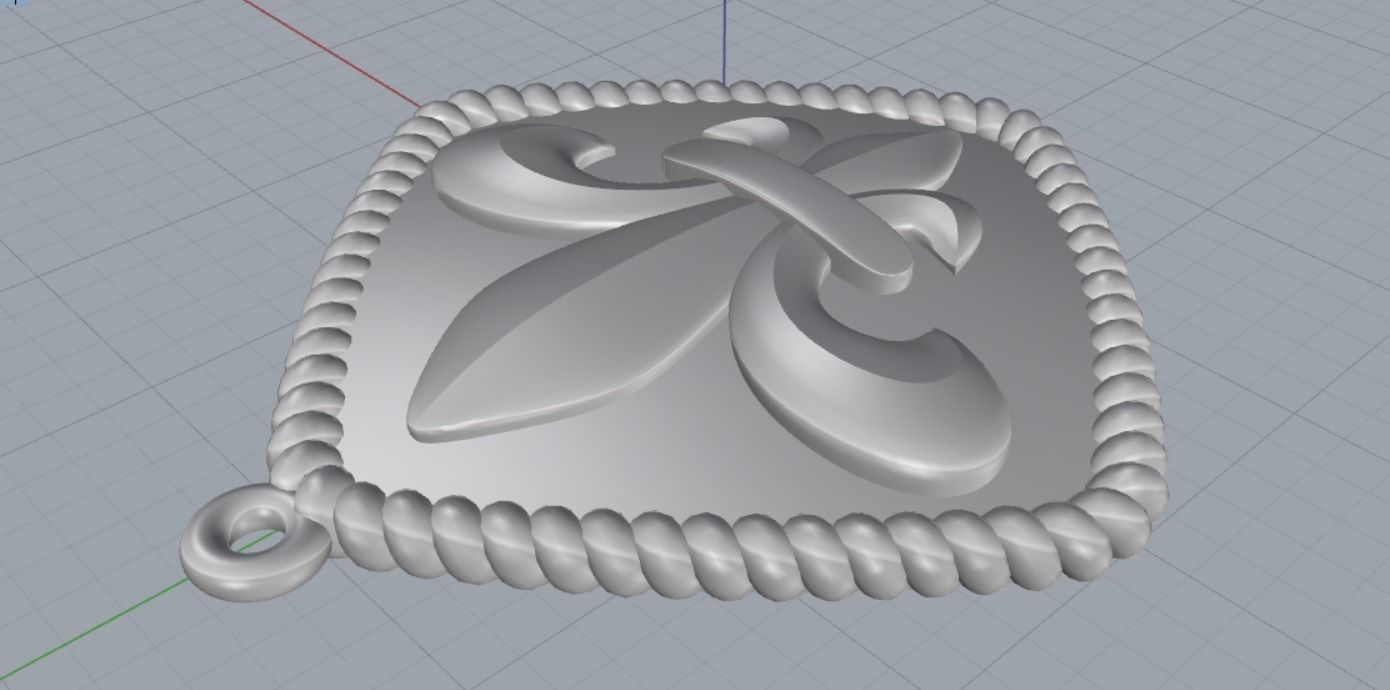 Pendant Lily 3D print model_12