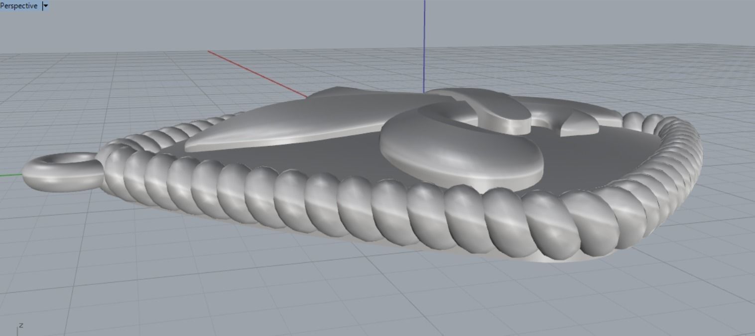 Pendant Lily 3D print model_15