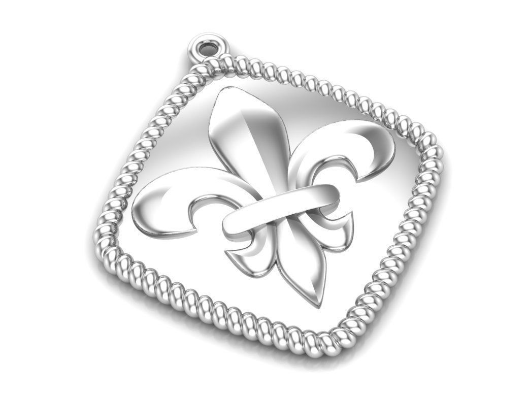 Pendant Lily 3D print model_6