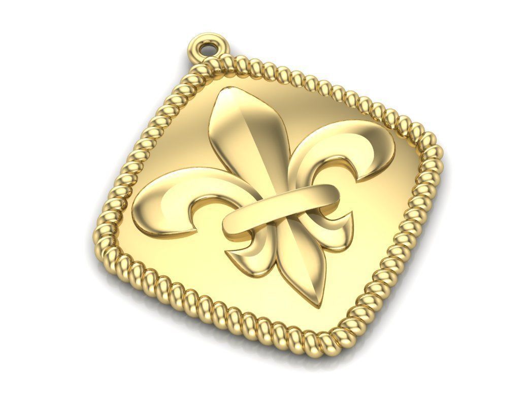 Pendant Lily 3D print model_5