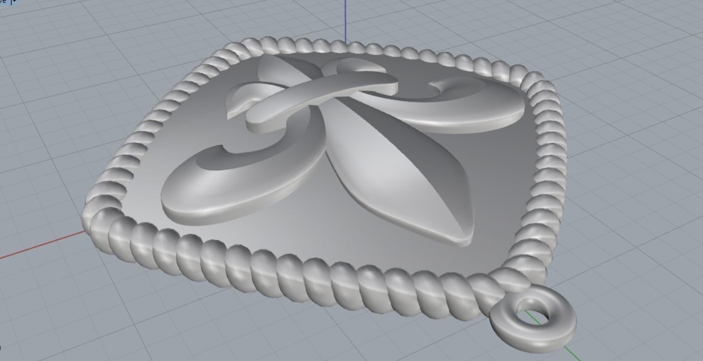 Pendant Lily 3D print model_14