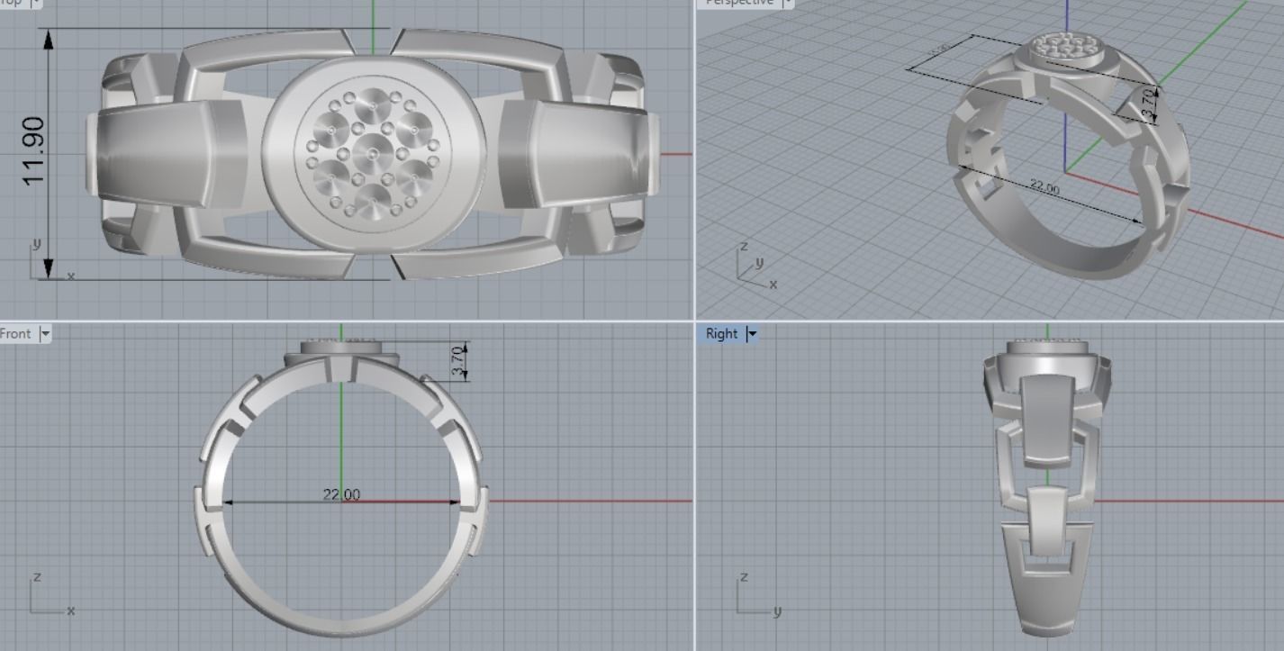 Beautiful Ring 3D print model_5