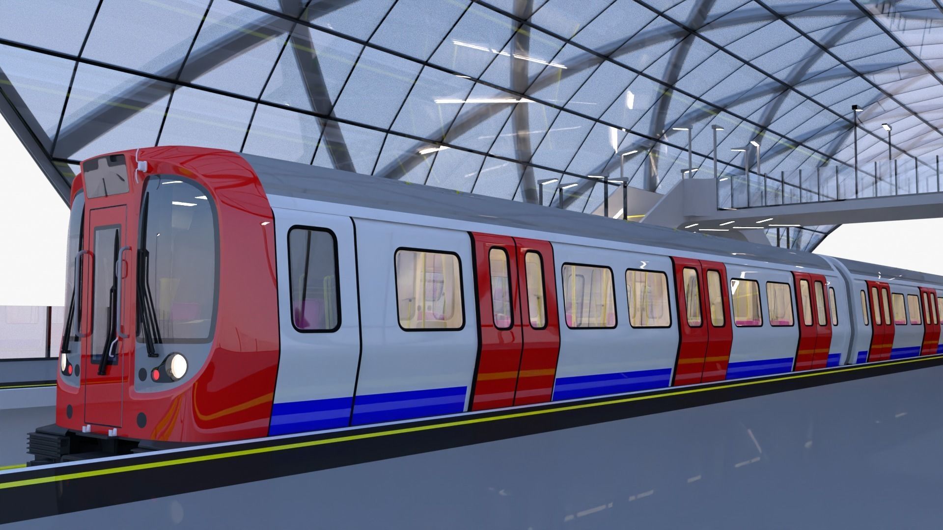 London metro station 3D model_12