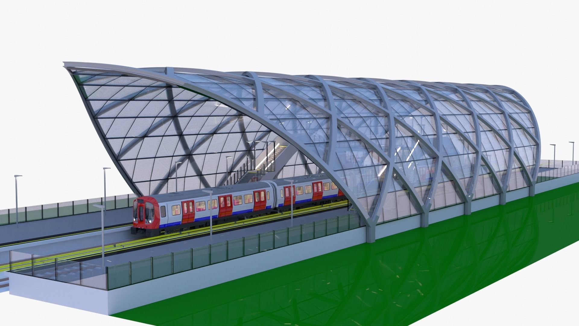 London metro station 3D model_2
