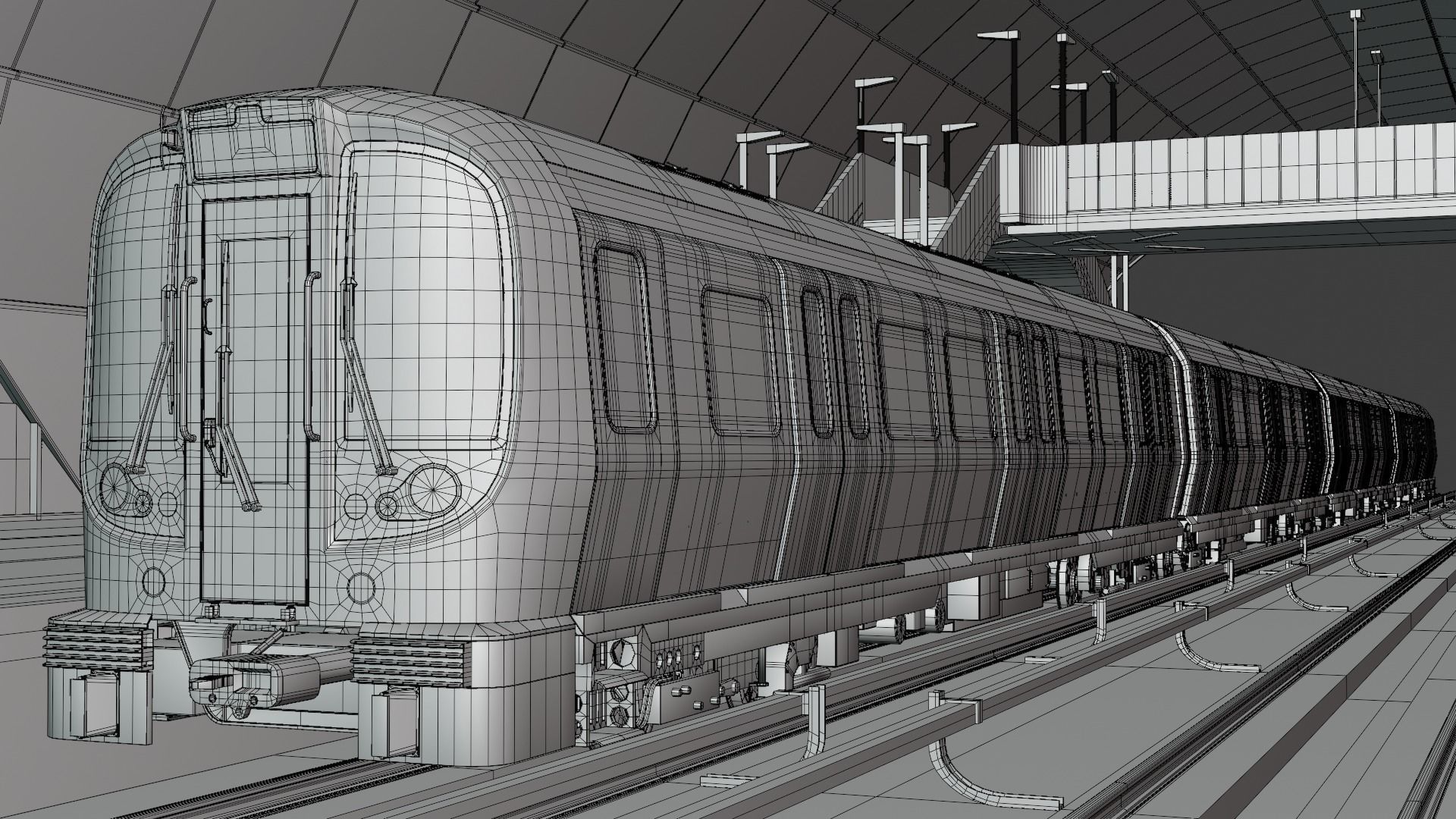 London metro station 3D model_11