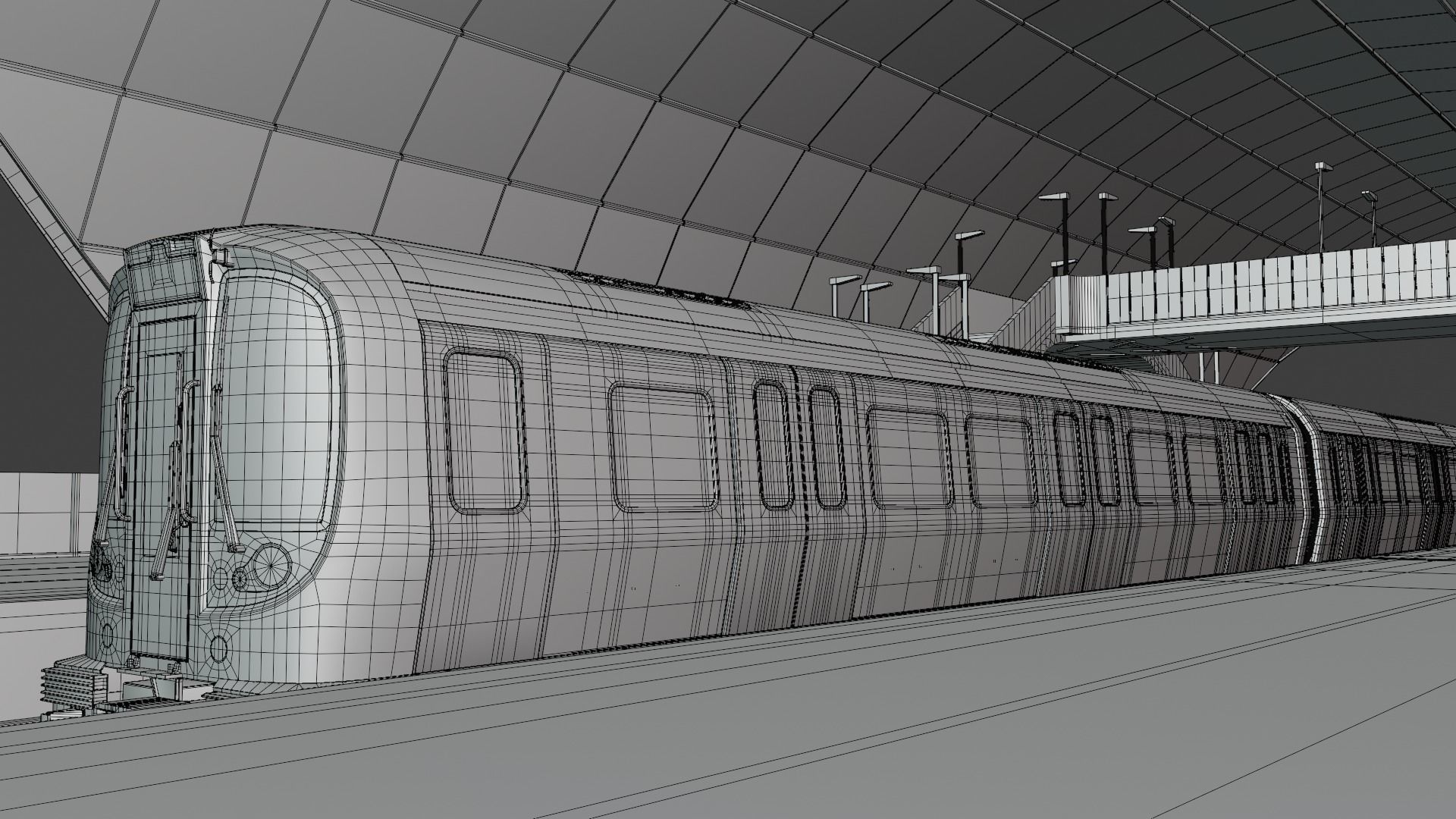 London metro station 3D model_13