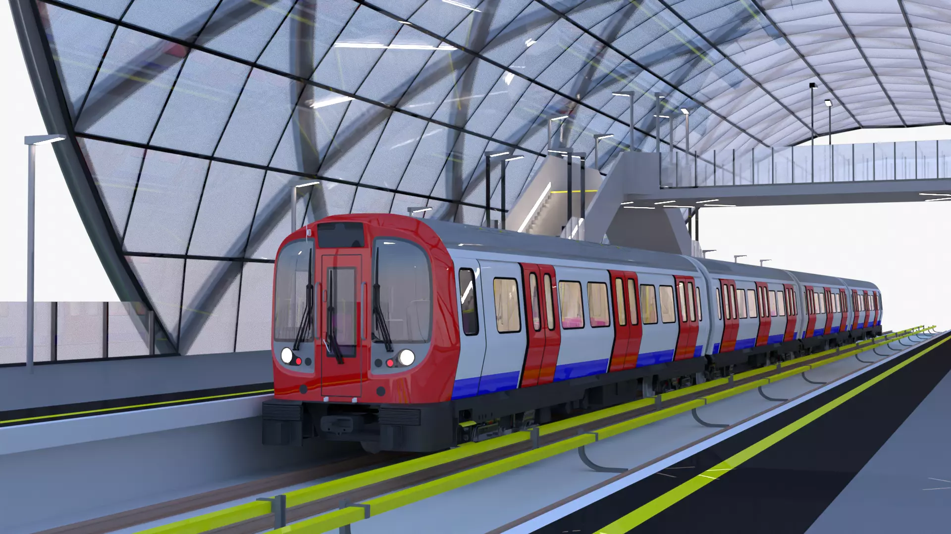 London metro station 3D model_0