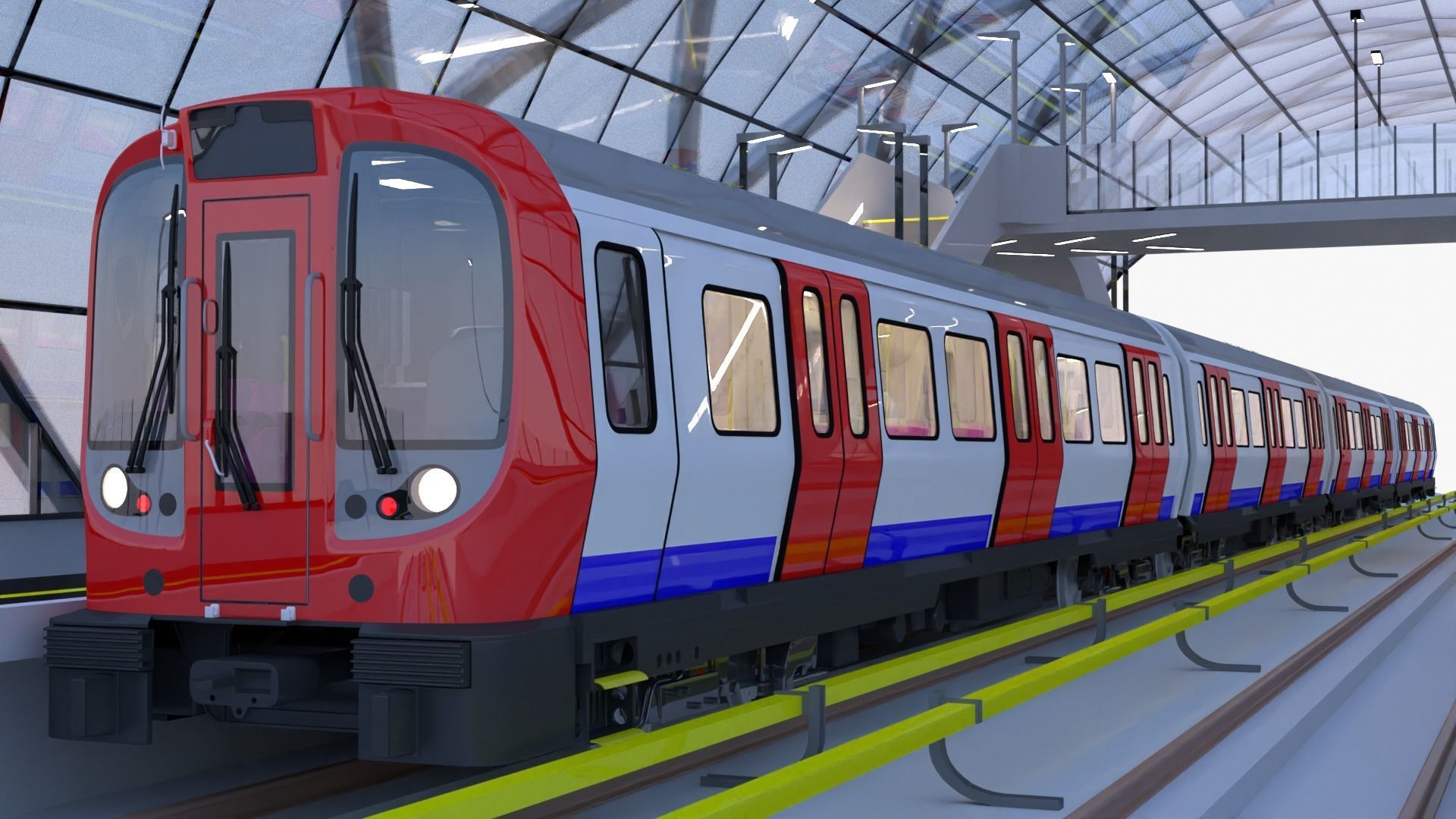 London metro station 3D model_10
