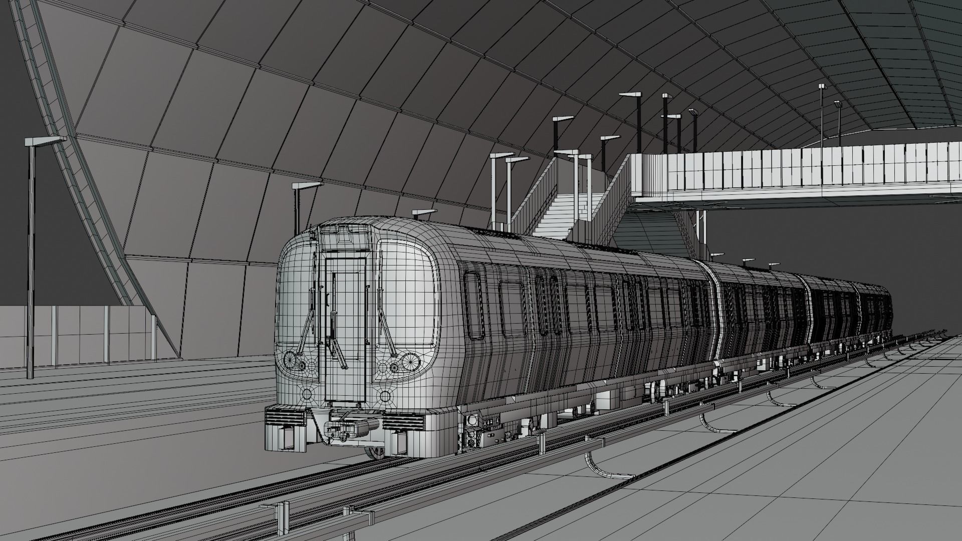 London metro station 3D model_1