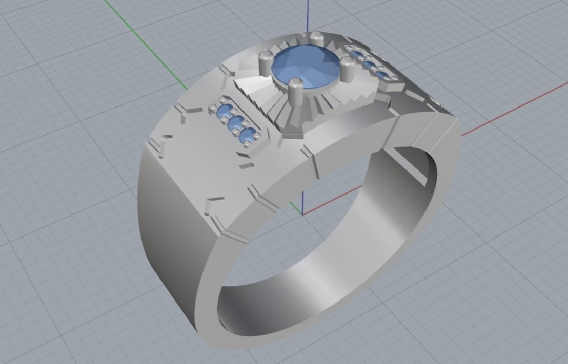 Diamond ring 3D print model_6