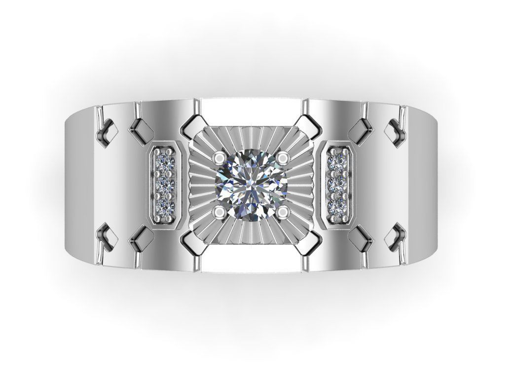 Diamond ring 3D print model_2