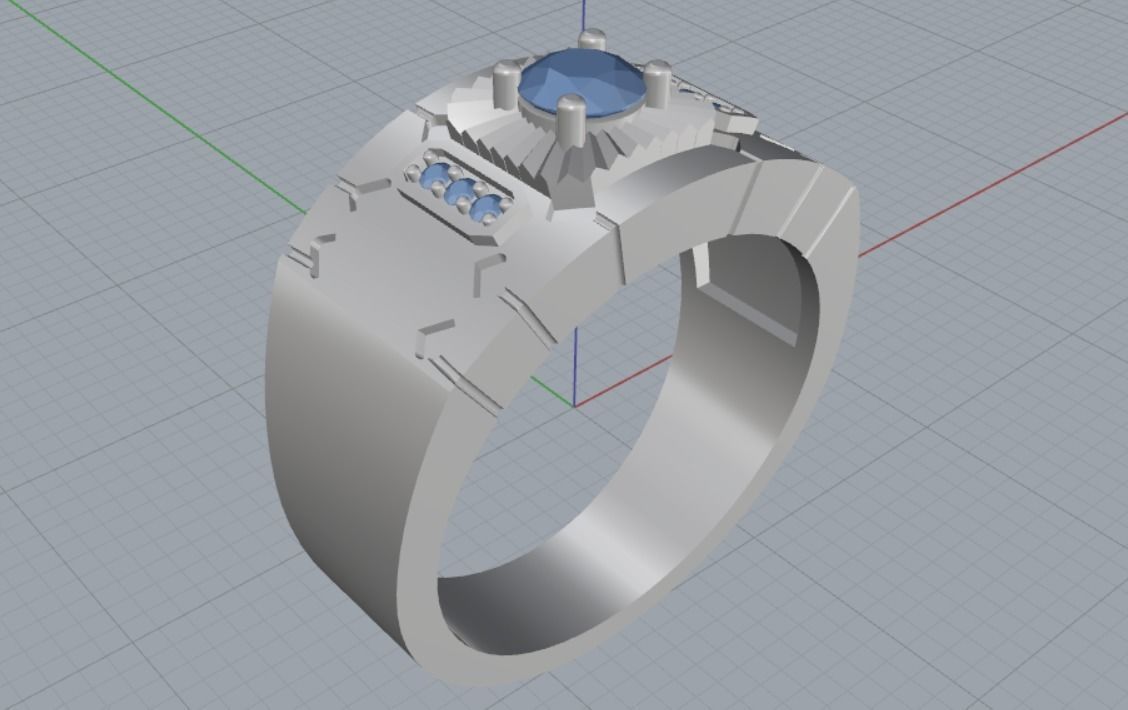 Diamond ring 3D print model_10