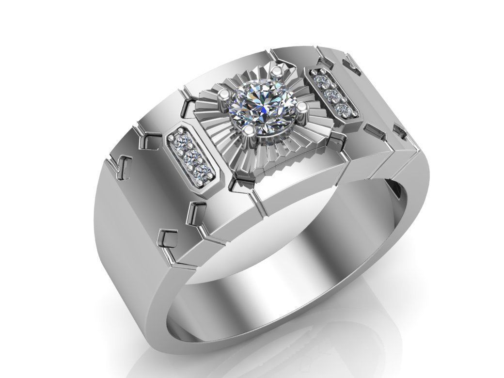 Diamond ring 3D print model_1