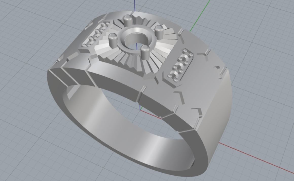 Diamond ring 3D print model_11