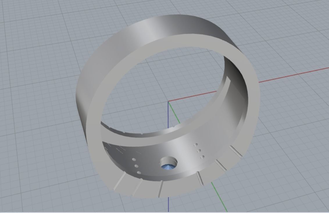 Diamond ring 3D print model_9