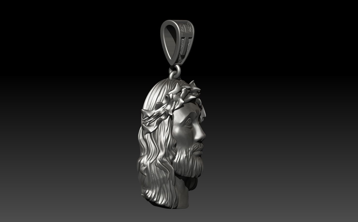 JESUS PENDANT 3D print model_1