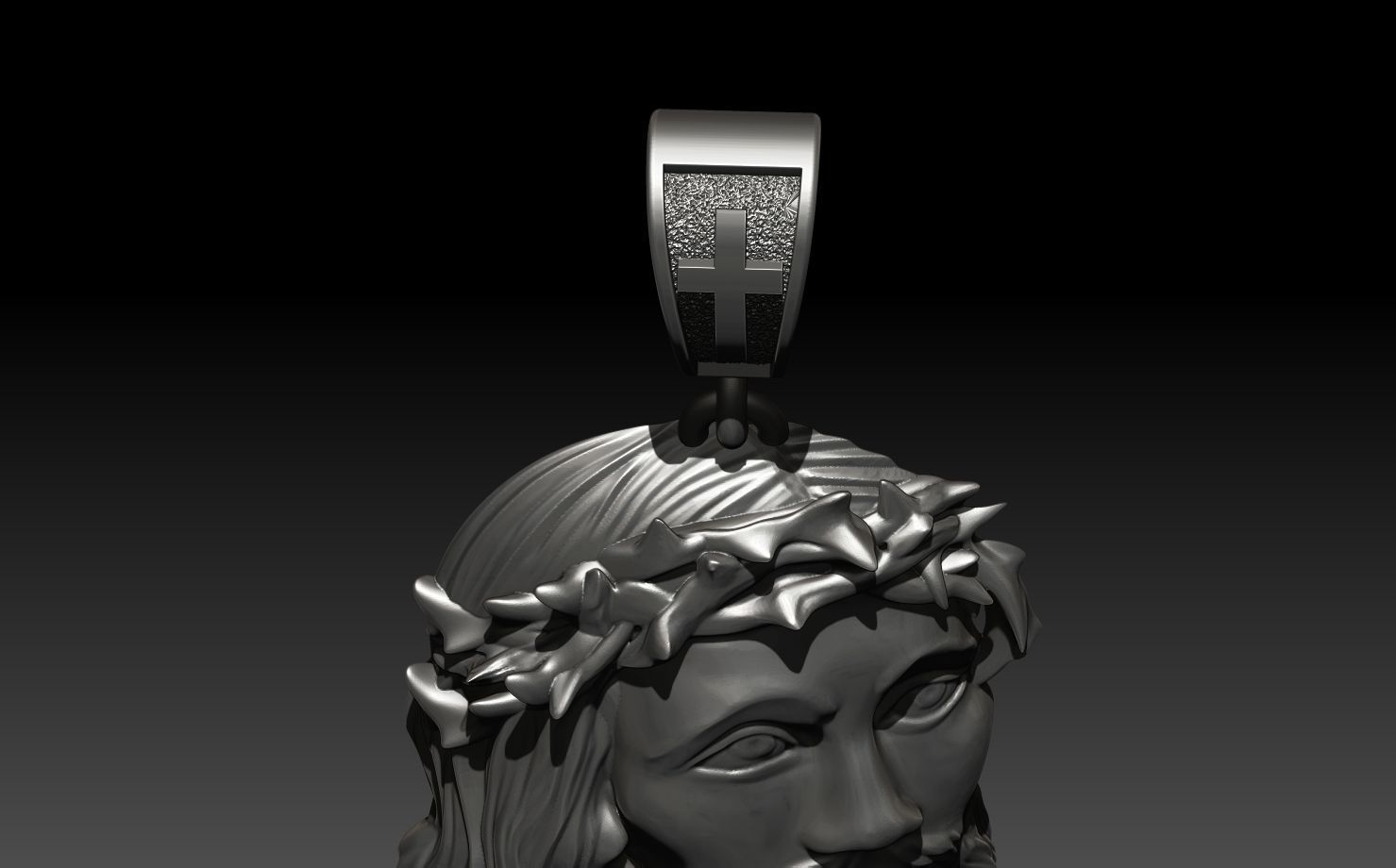 JESUS PENDANT 3D print model_5