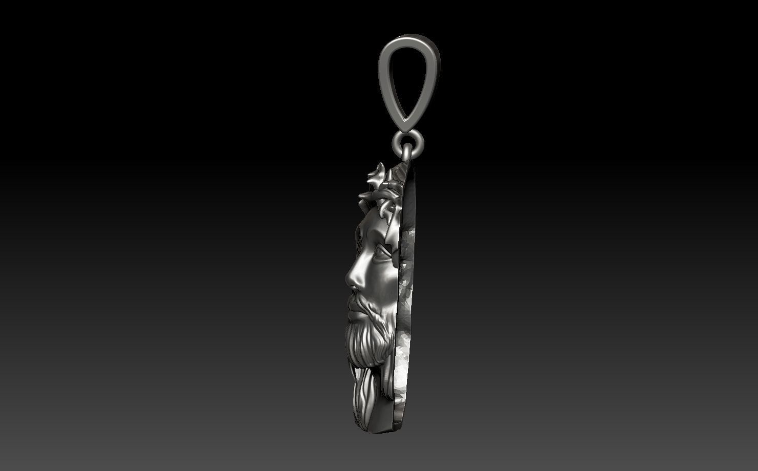 JESUS PENDANT 3D print model_3