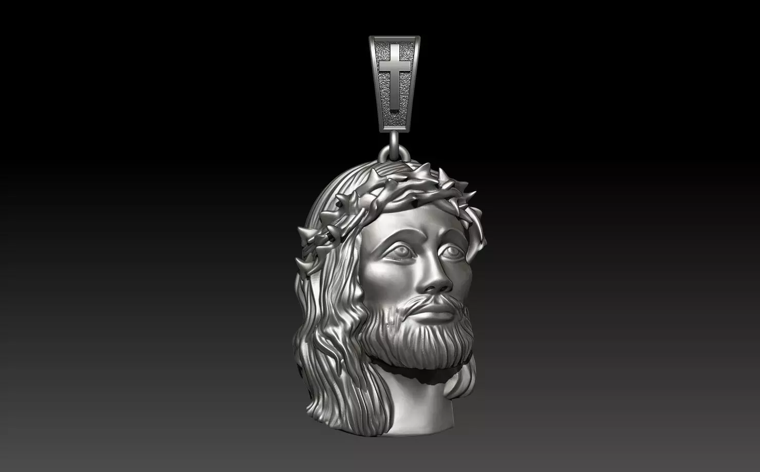 JESUS PENDANT 3D print model_0