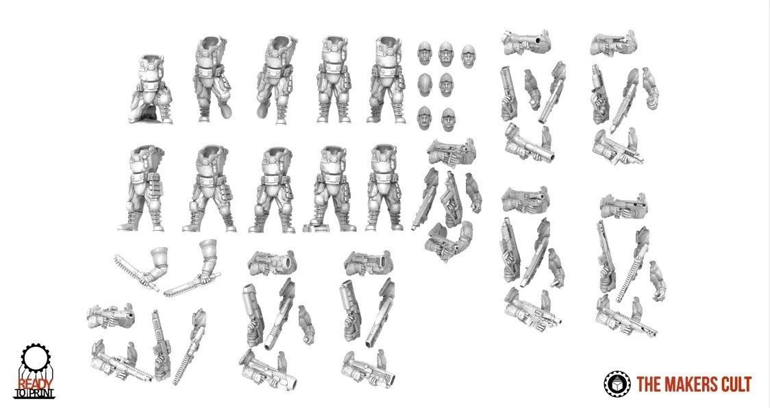 Coalition Veterans - Ranged Weapons 3D print model_1