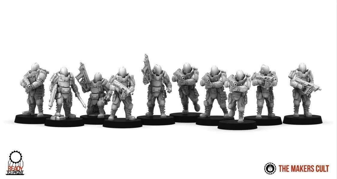 Coalition Veterans - Ranged Weapons 3D print model_7