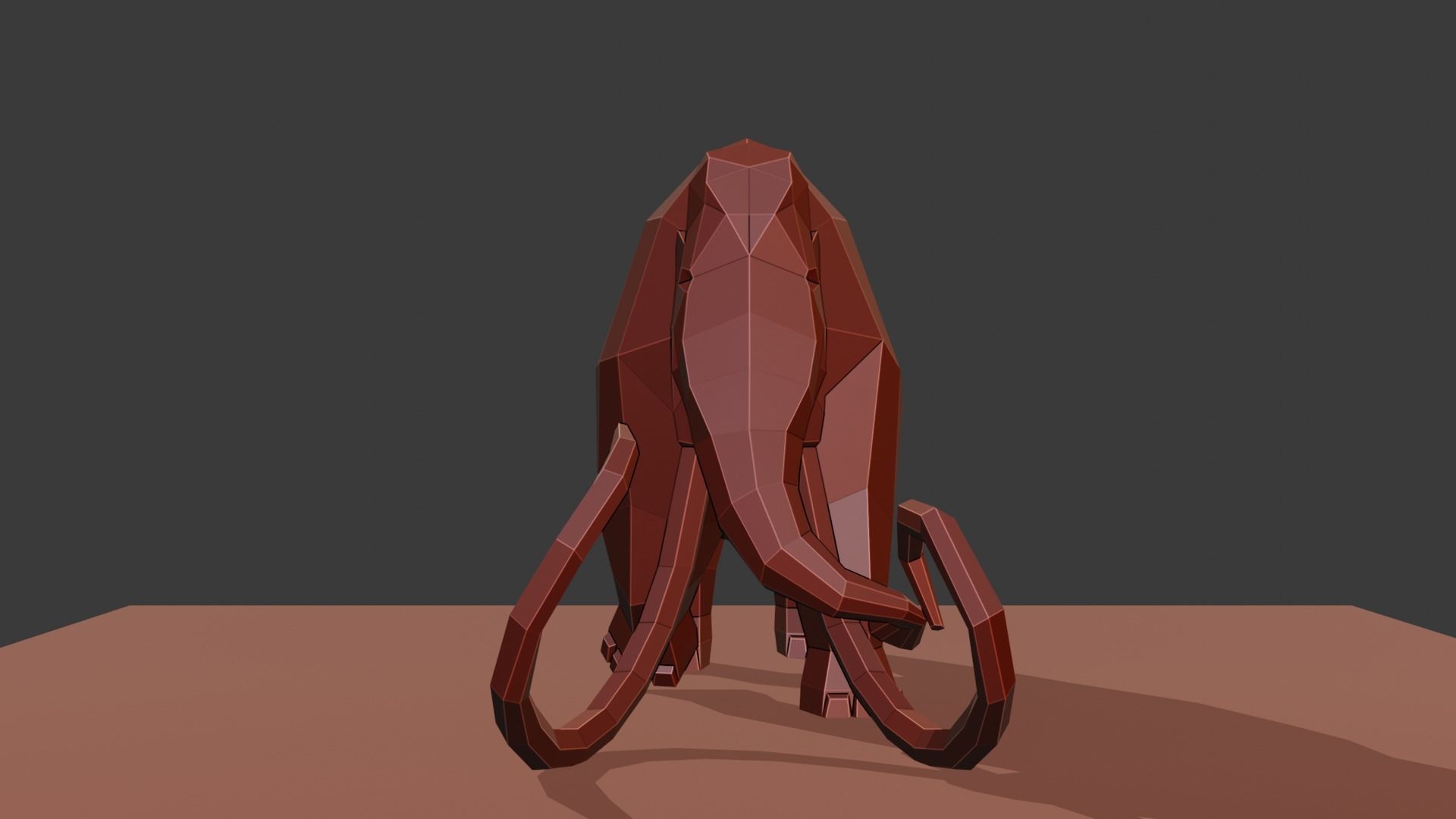 Mammoth polygonal figure Low-poly 3D model_26