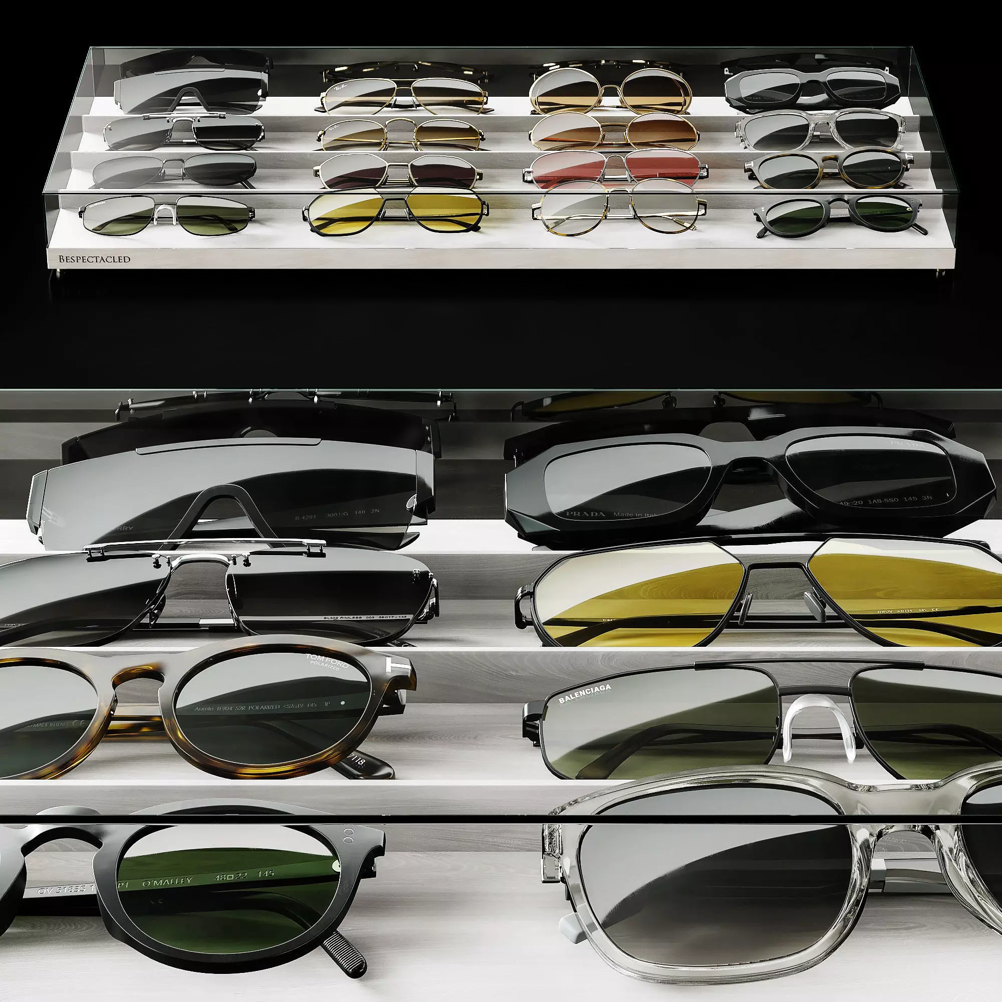 Sunglasses collection Bespectacled 3D model_0