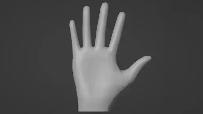 Low poly hand model