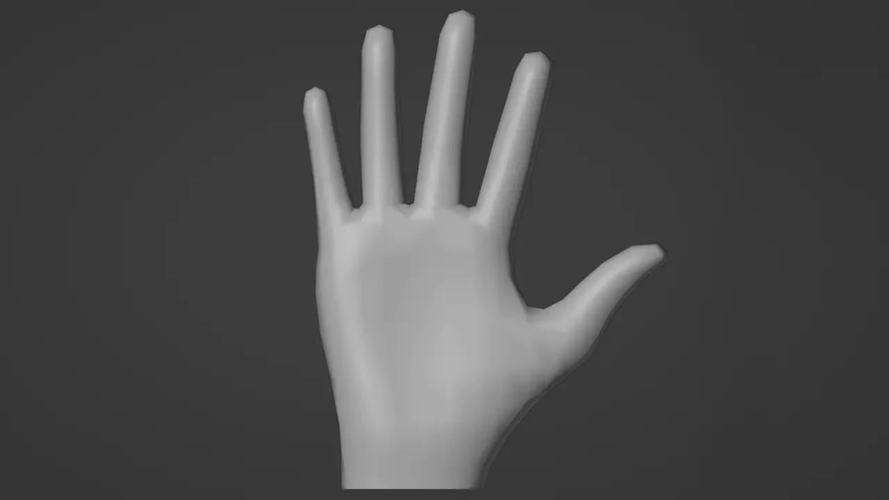 Low poly hand model Low-poly 3D model_0