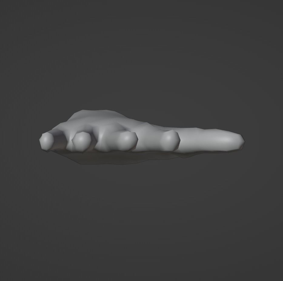 Low poly hand model Low-poly 3D model_9