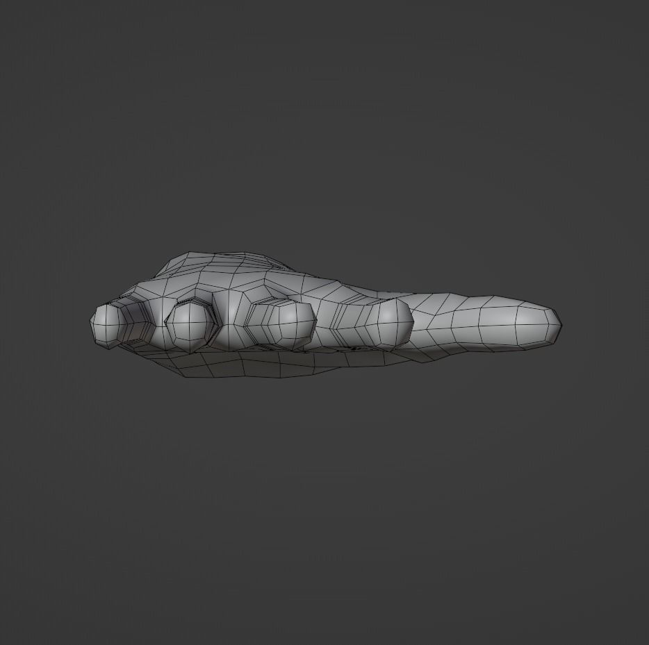 Low poly hand model Low-poly 3D model_4