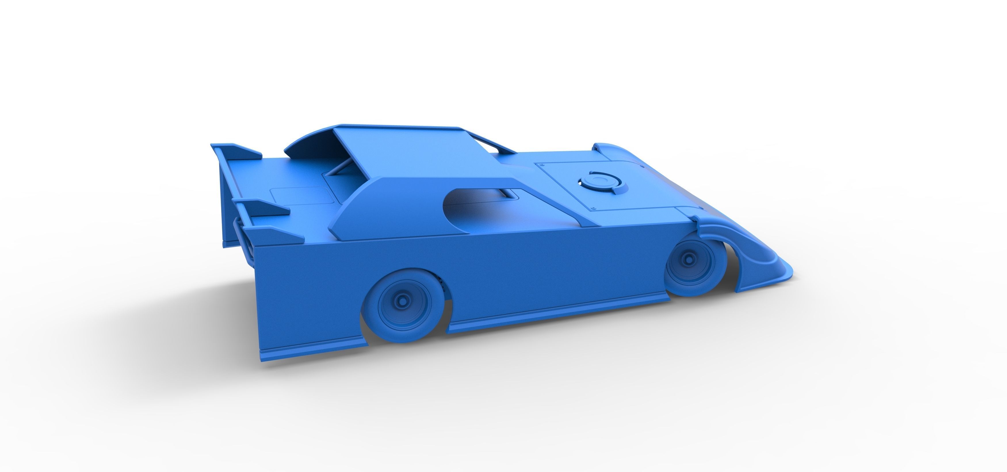 Dirt Modified Super stock car while turning Scale 1 to 25 3D print model_47