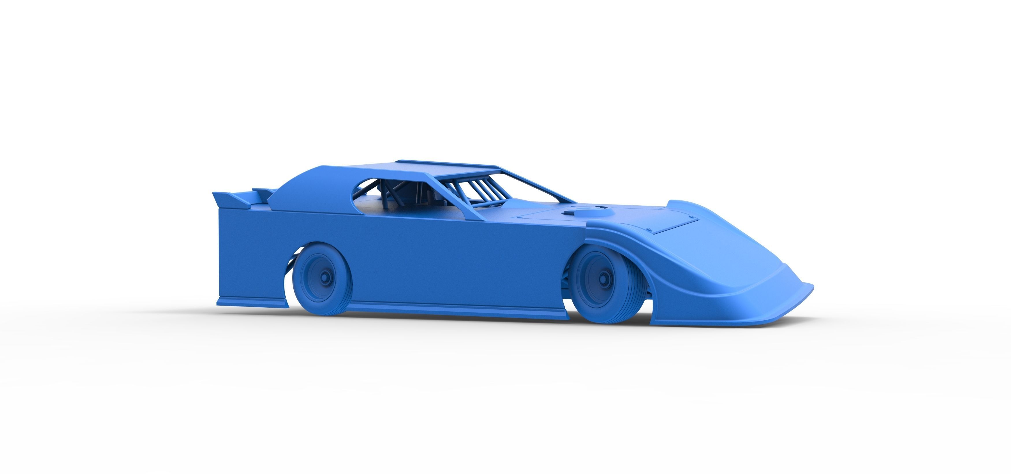 Dirt Modified Super stock car while turning Scale 1 to 25 3D print model_52