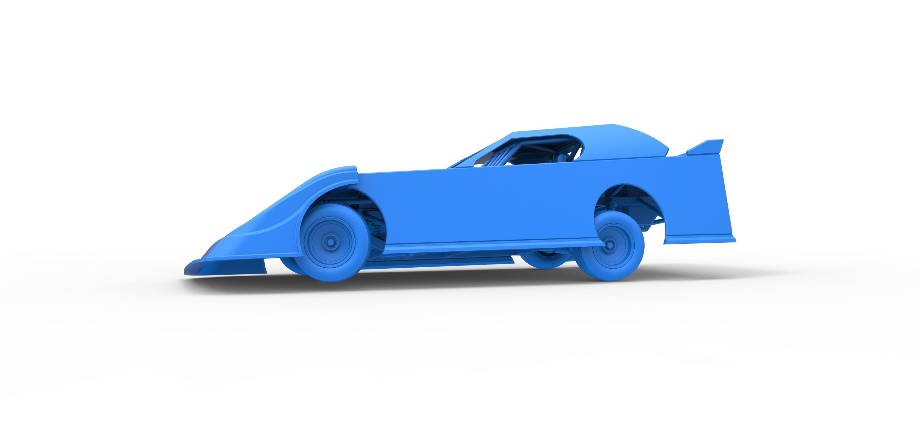 Dirt Modified Super stock car while turning Scale 1 to 25 3D print model_29