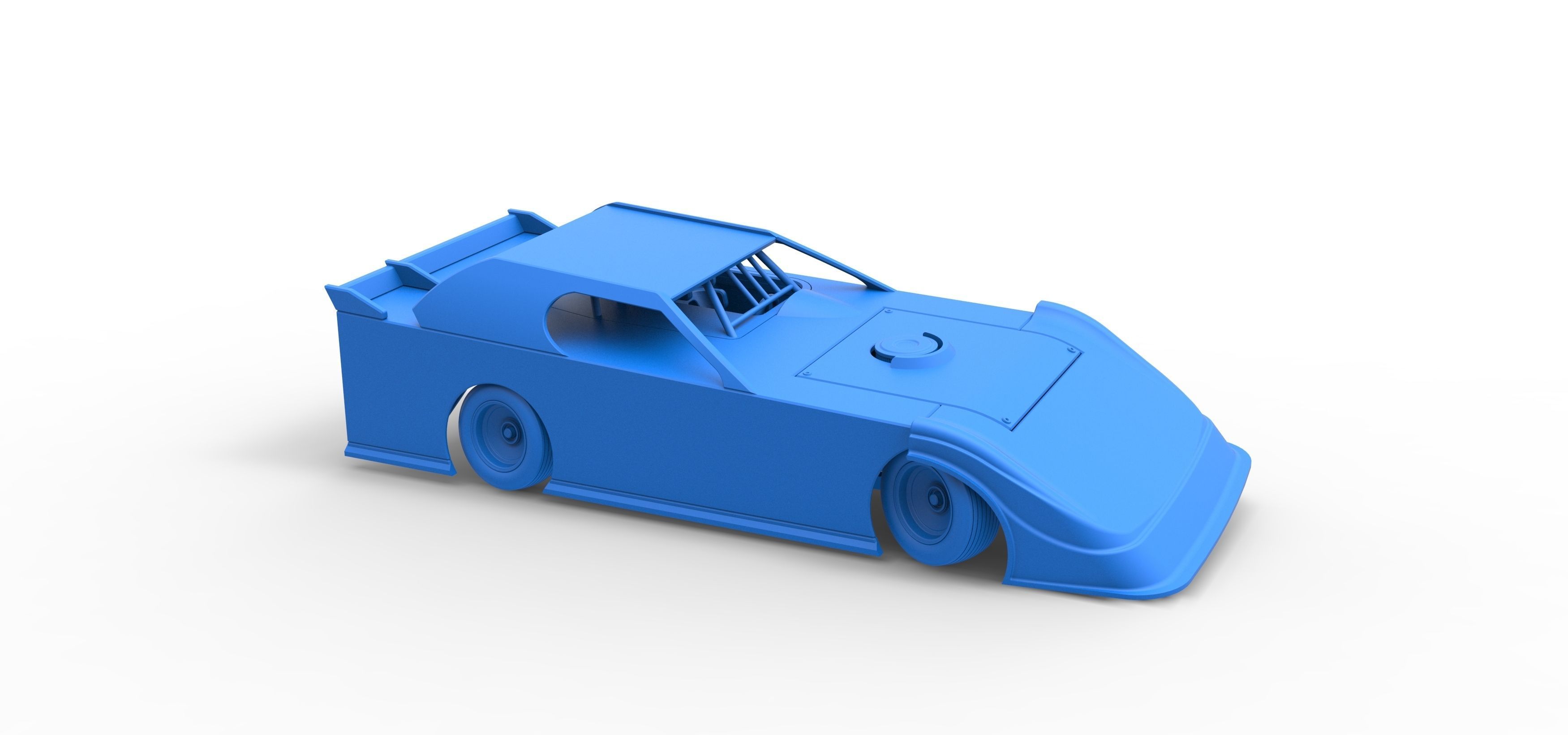 Dirt Modified Super stock car while turning Scale 1 to 25 3D print model_51