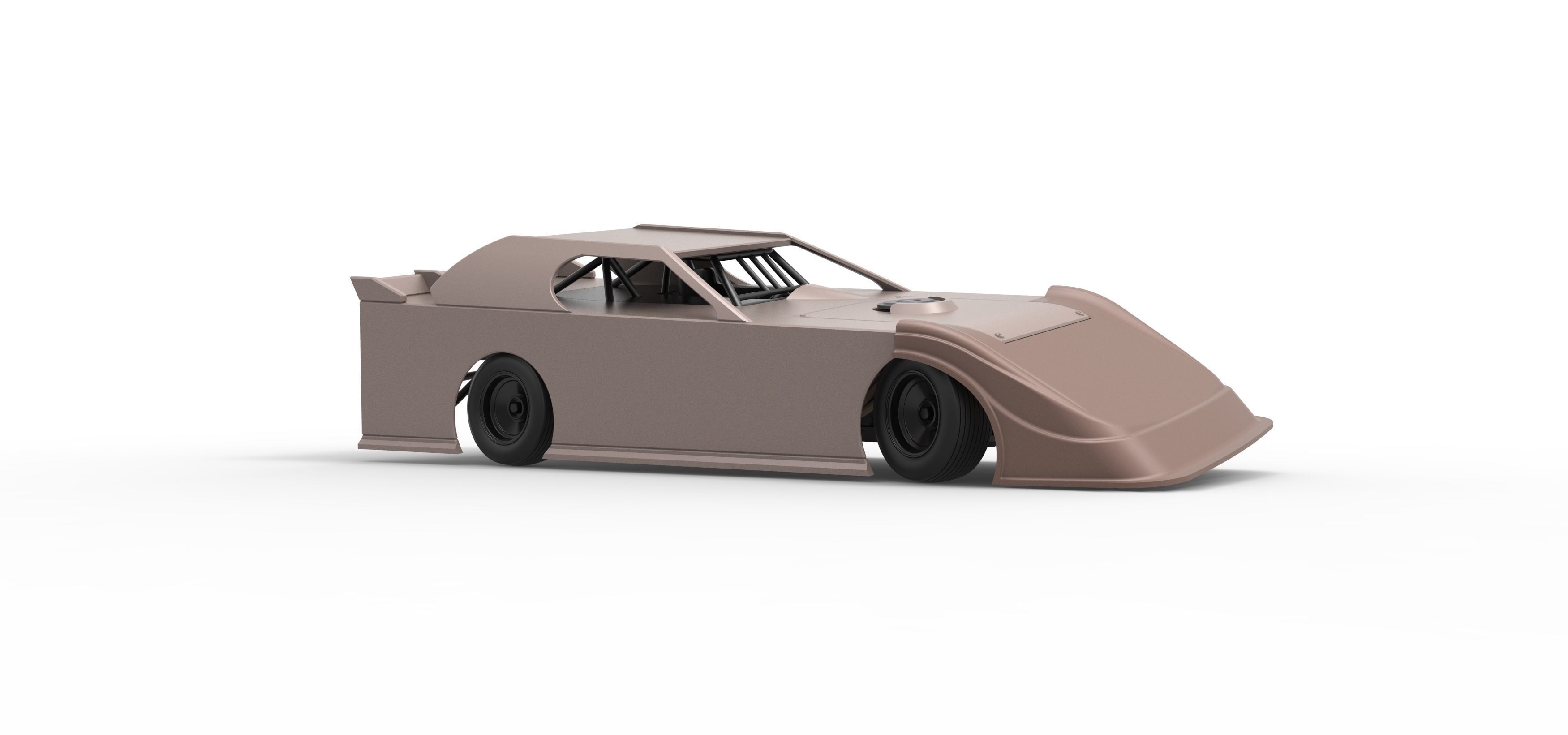 Dirt Modified Super stock car while turning Scale 1 to 25 3D print model_25