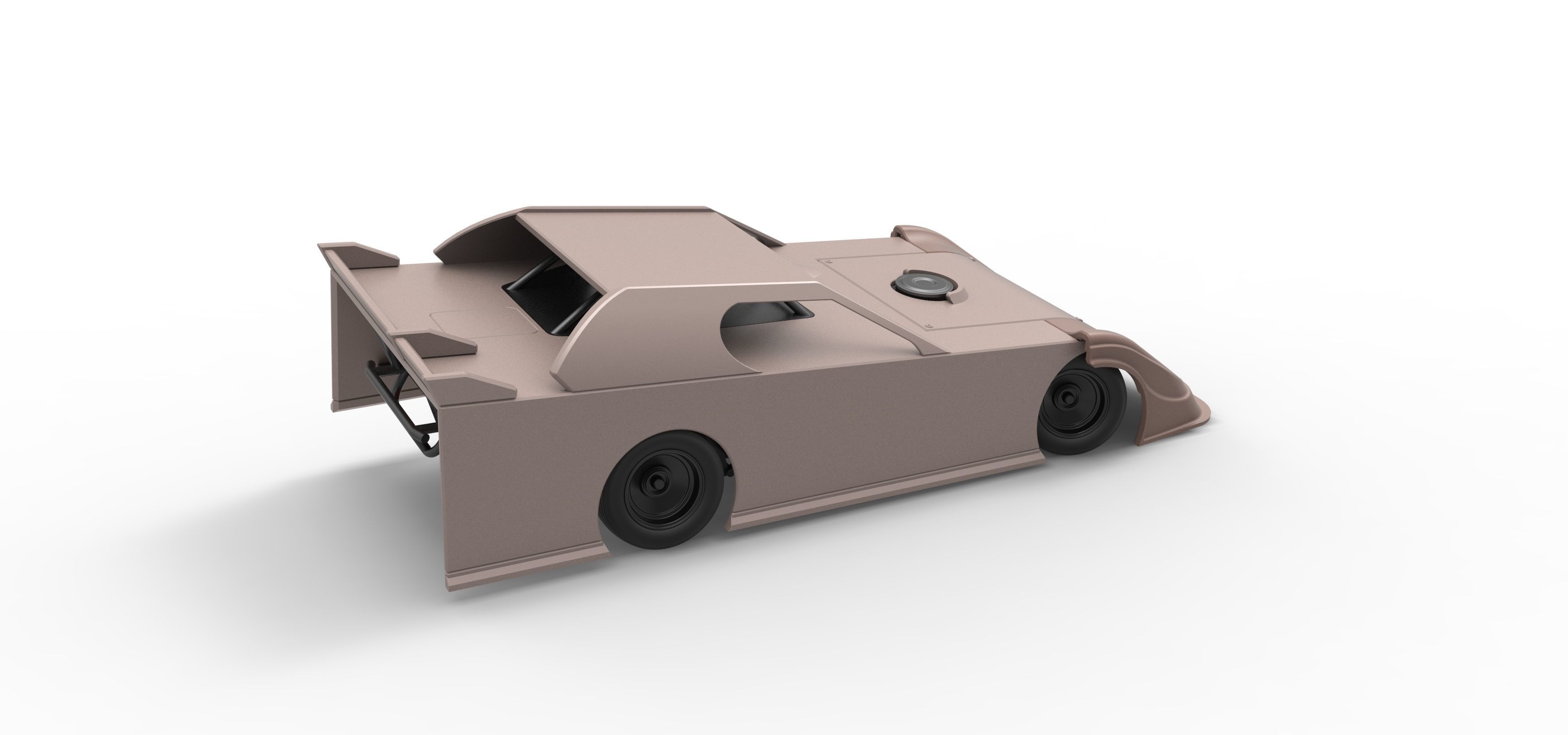 Dirt Modified Super stock car while turning Scale 1 to 25 3D print model_20