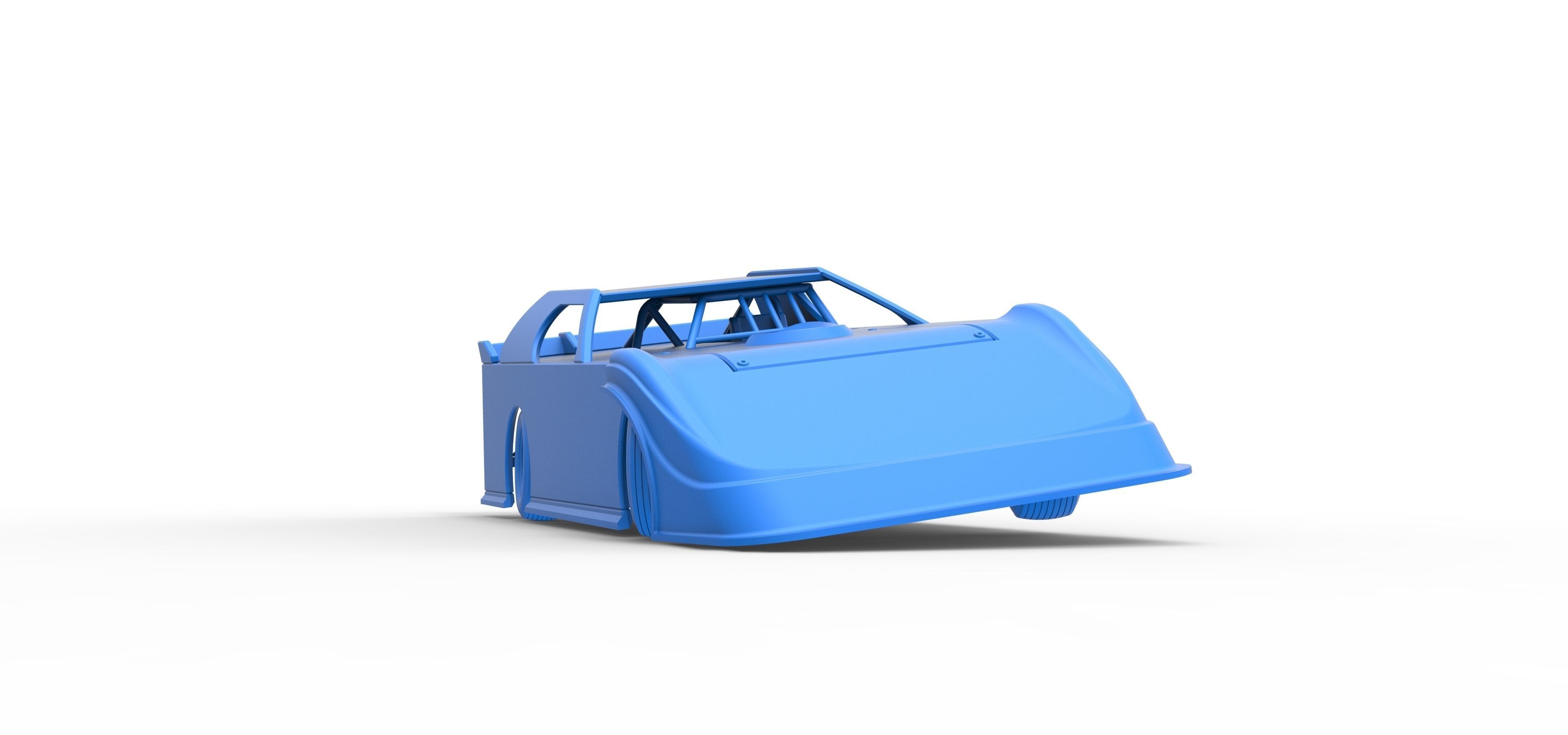Dirt Modified Super stock car while turning Scale 1 to 25 3D print model_54