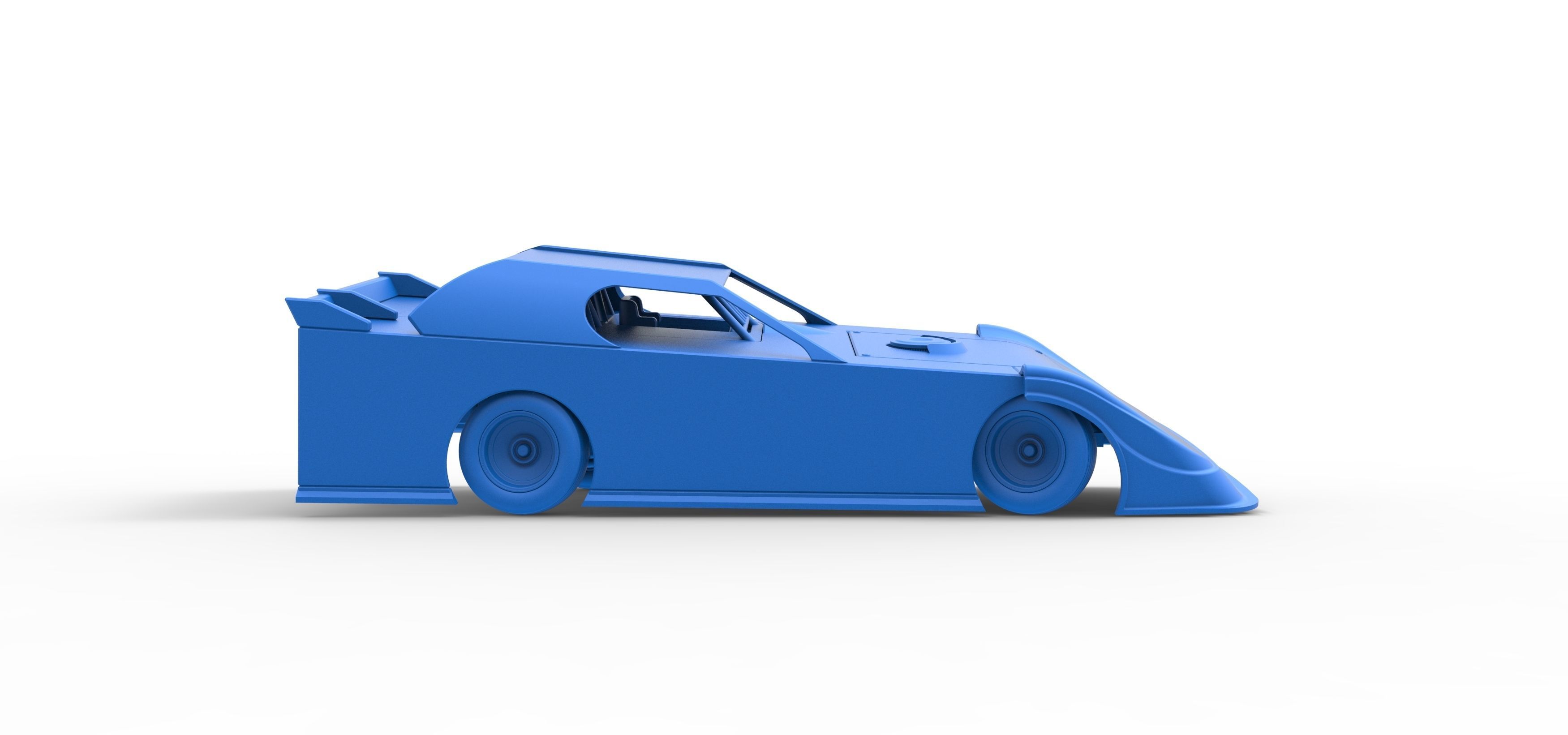 Dirt Modified Super stock car while turning Scale 1 to 25 3D print model_49