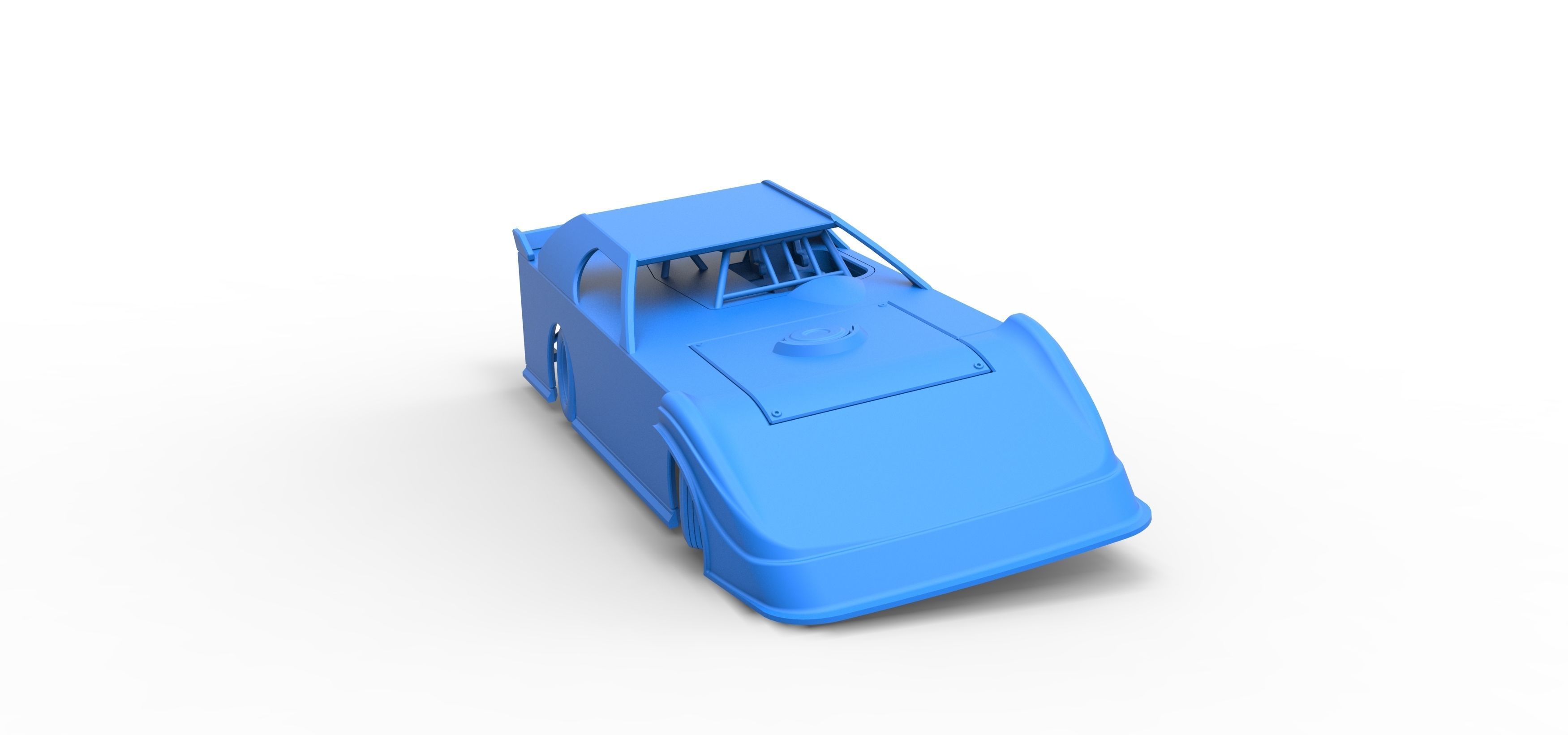 Dirt Modified Super stock car while turning Scale 1 to 25 3D print model_53