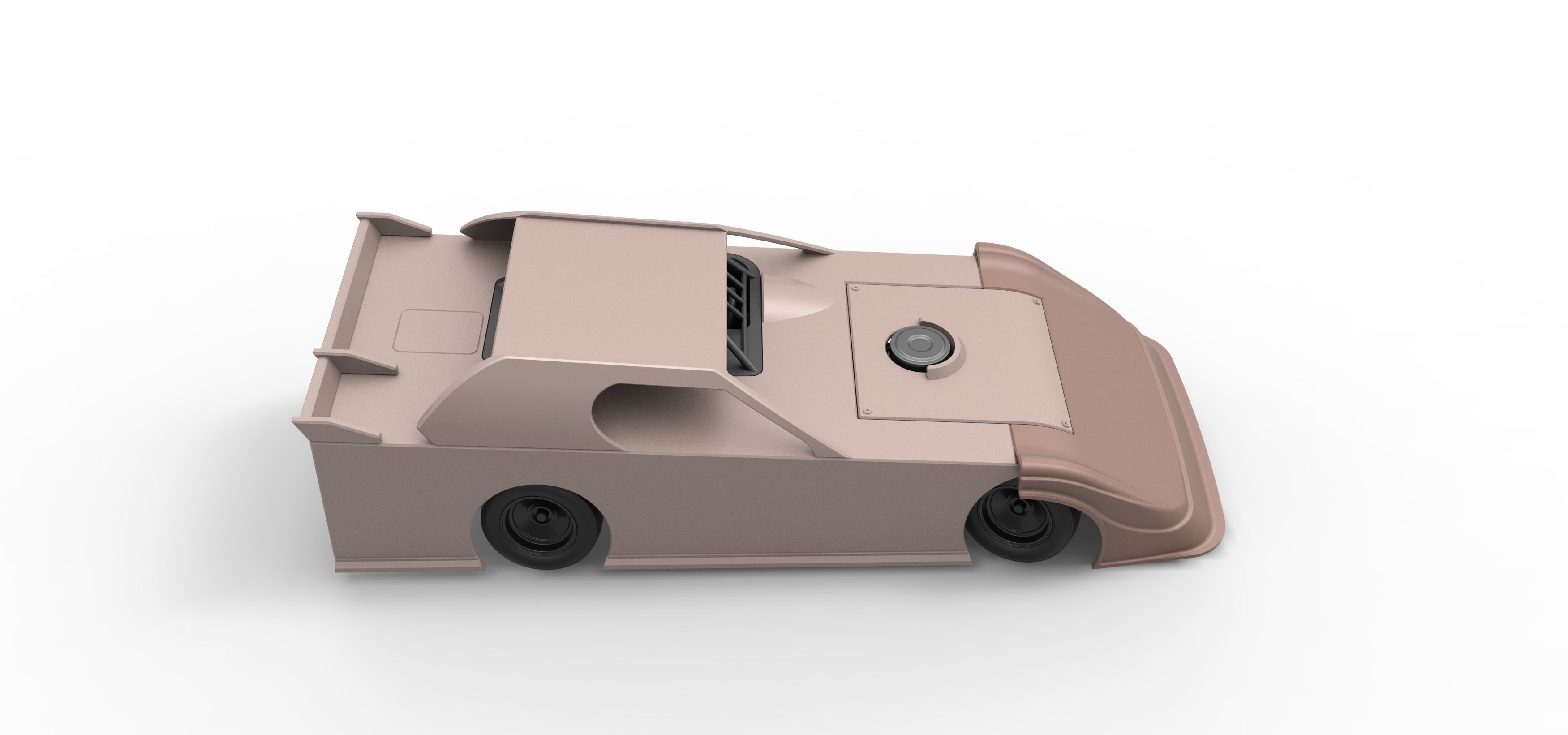 Dirt Modified Super stock car while turning Scale 1 to 25 3D print model_23