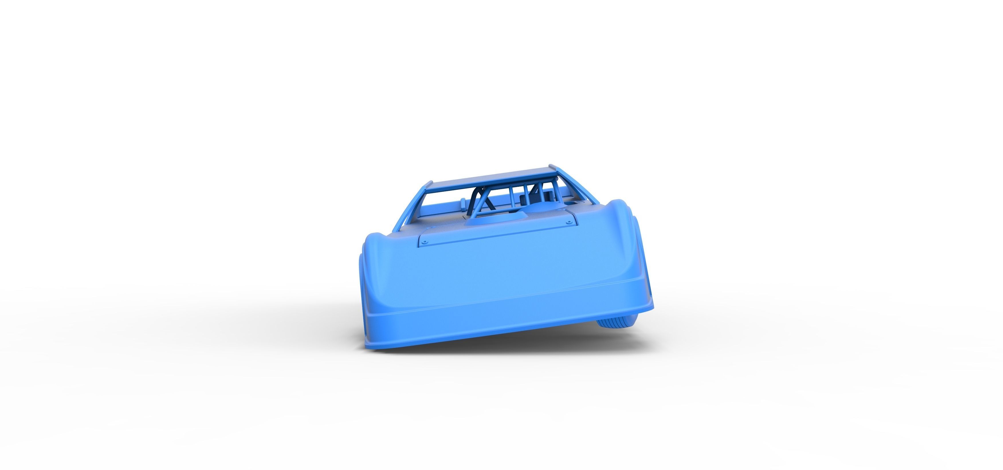 Dirt Modified Super stock car while turning Scale 1 to 25 3D print model_34
